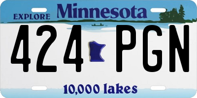 MN license plate 424PGN