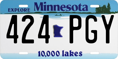 MN license plate 424PGY