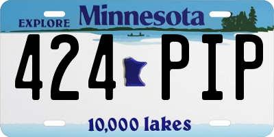 MN license plate 424PIP