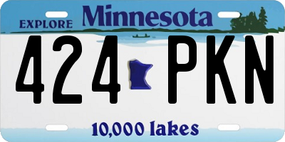 MN license plate 424PKN