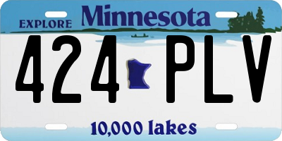 MN license plate 424PLV