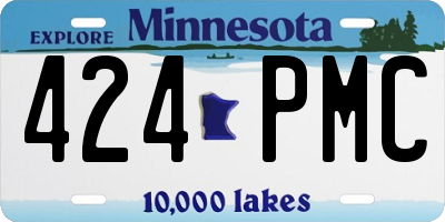 MN license plate 424PMC