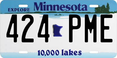 MN license plate 424PME