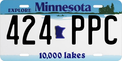 MN license plate 424PPC