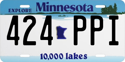 MN license plate 424PPI