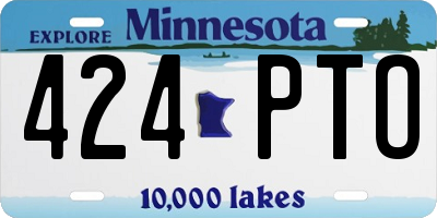 MN license plate 424PTO