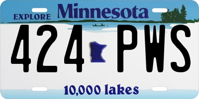 MN license plate 424PWS