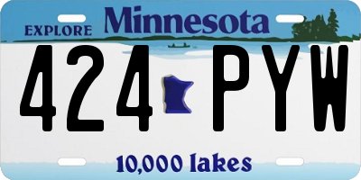 MN license plate 424PYW