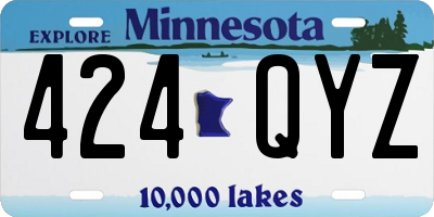 MN license plate 424QYZ