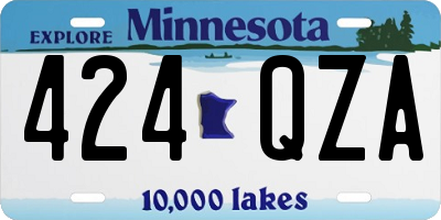 MN license plate 424QZA