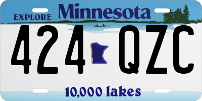 MN license plate 424QZC