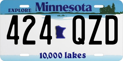 MN license plate 424QZD
