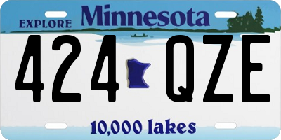 MN license plate 424QZE