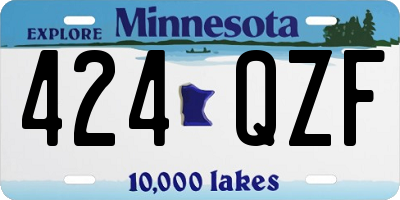 MN license plate 424QZF