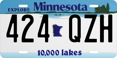 MN license plate 424QZH