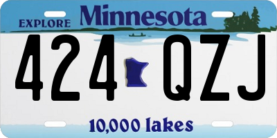 MN license plate 424QZJ