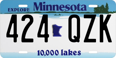 MN license plate 424QZK