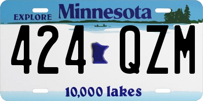 MN license plate 424QZM