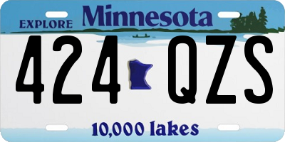 MN license plate 424QZS