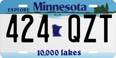 MN license plate 424QZT