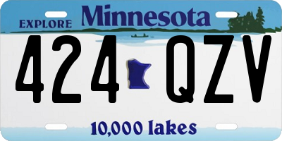 MN license plate 424QZV