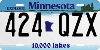 MN license plate 424QZX