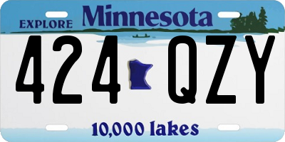 MN license plate 424QZY