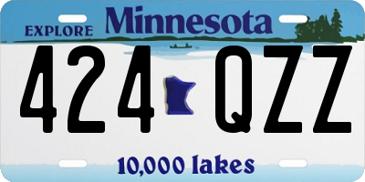 MN license plate 424QZZ