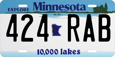 MN license plate 424RAB