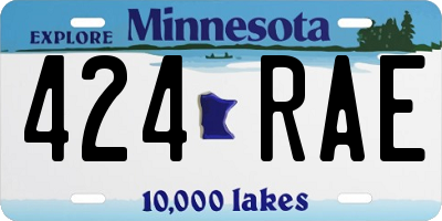 MN license plate 424RAE