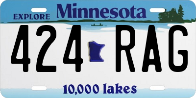 MN license plate 424RAG