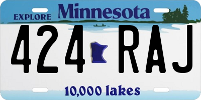 MN license plate 424RAJ