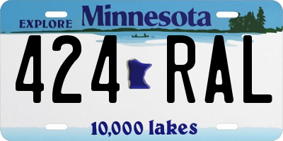 MN license plate 424RAL
