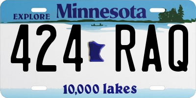 MN license plate 424RAQ
