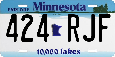 MN license plate 424RJF