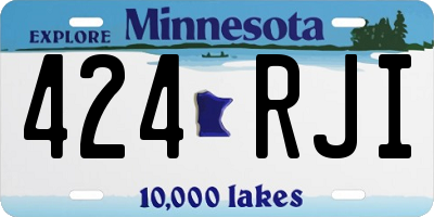MN license plate 424RJI