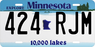 MN license plate 424RJM