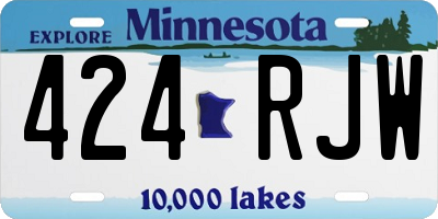 MN license plate 424RJW