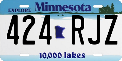 MN license plate 424RJZ
