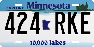 MN license plate 424RKE