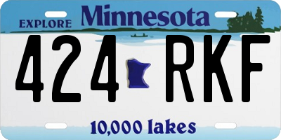 MN license plate 424RKF