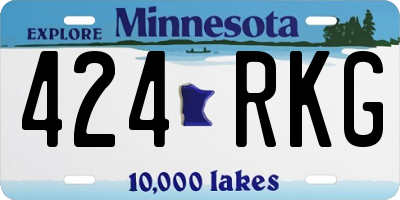 MN license plate 424RKG