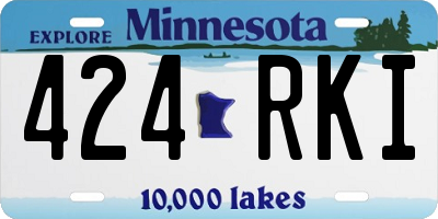 MN license plate 424RKI