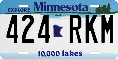 MN license plate 424RKM