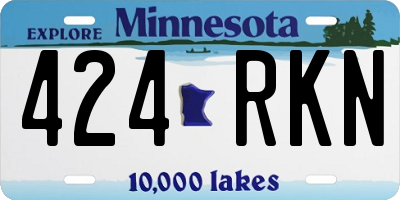 MN license plate 424RKN