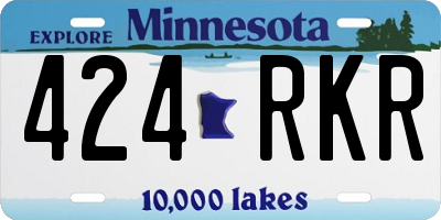 MN license plate 424RKR