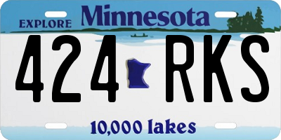 MN license plate 424RKS