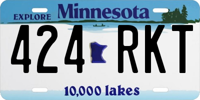 MN license plate 424RKT