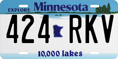 MN license plate 424RKV