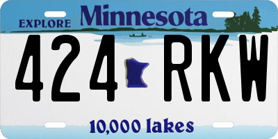 MN license plate 424RKW